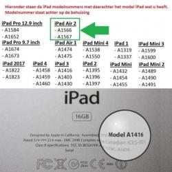 Apple iPad Air 2 - PU Lederen Book Case Snap On Grain -