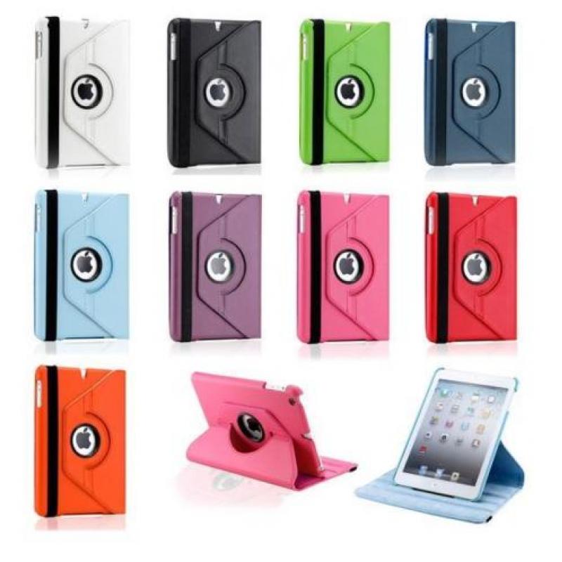 iPad Pro 12.9 inch lederen hoes hoesje 360 graden case Bruin