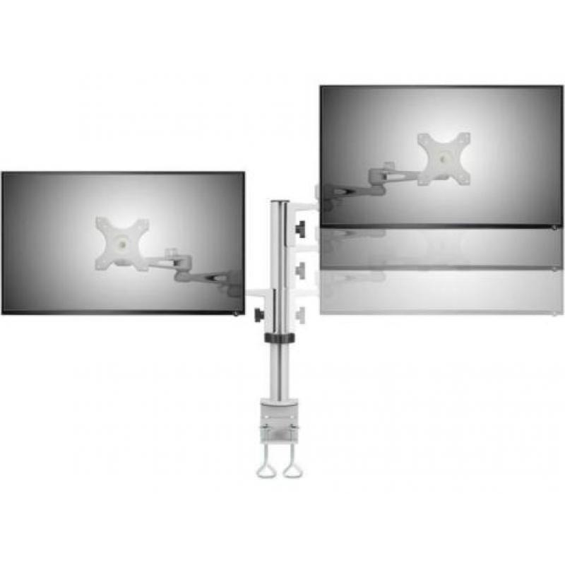 SpeaKa Professional Dual Monitor-tafelbeugel met C-klem