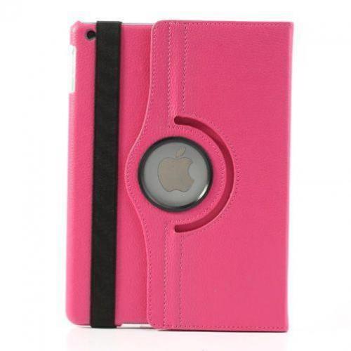 iPad Air hoes 360 roteerbaar PU Leder Roze