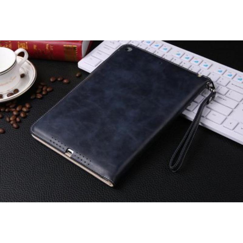 Luxe Smart Hoes voor iPad Air 1/2 en iPad 2017 _ Donkerblauw