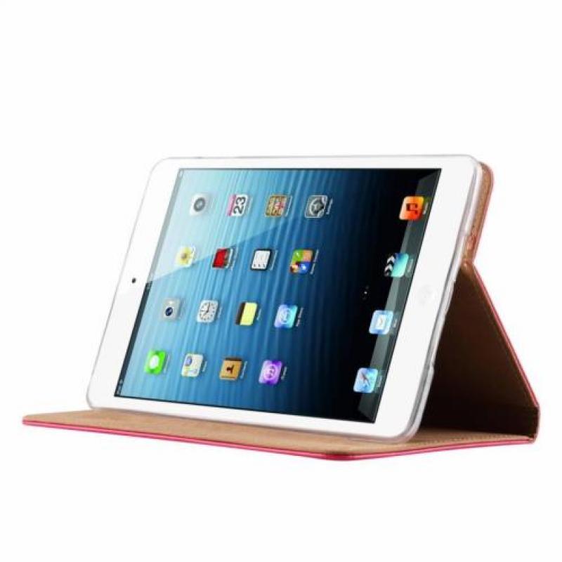 Ntech iPad mini 1 / 2 / 3 Roze Booktype Kunstleer Hoesje M