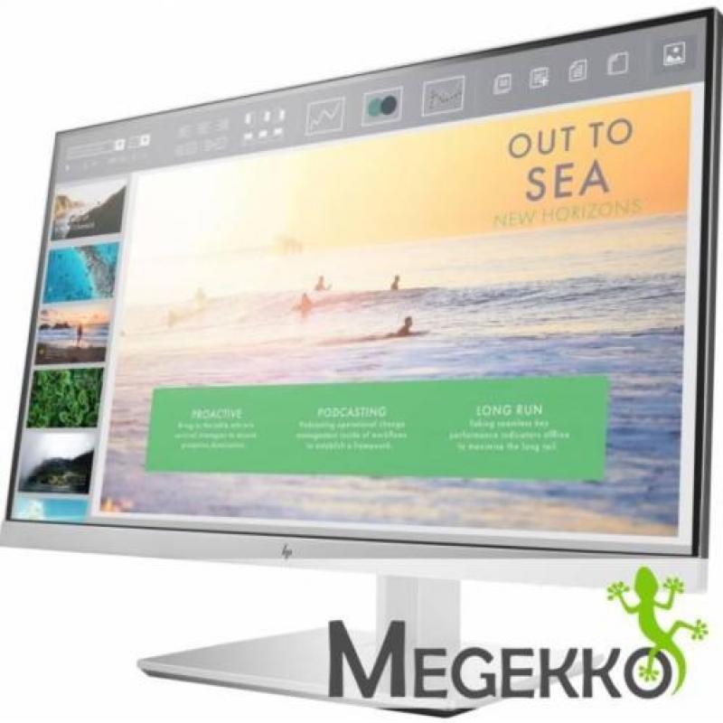 HP EliteDisplay E233 23" Full HD IPS Zwart, Zilver compute..