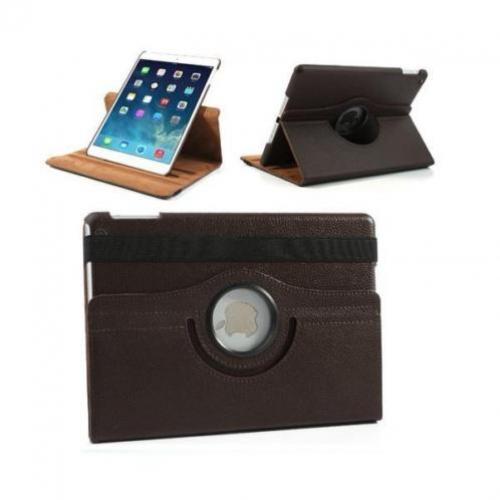 iPad Pro 12.9 inch lederen hoes hoesje 360 graden case Bruin