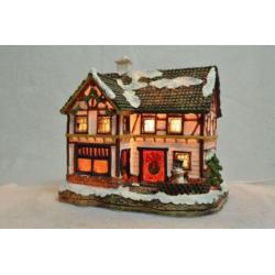 X-Mas Collection Kerstdorp Huis met Sneeuwpop
