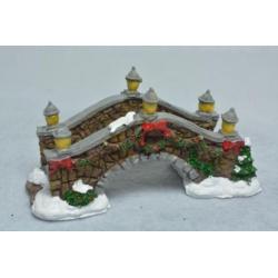 Lemax Kerstdorp Leuk Bruggetje met Kerstversiering
