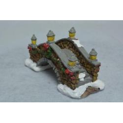 Lemax Kerstdorp Leuk Bruggetje met Kerstversiering