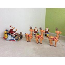 Kerstman met slee decoratie
