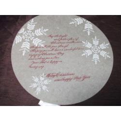 Partij vilten sneeuwvlok/placemat rond/tafelloper (nieuw)