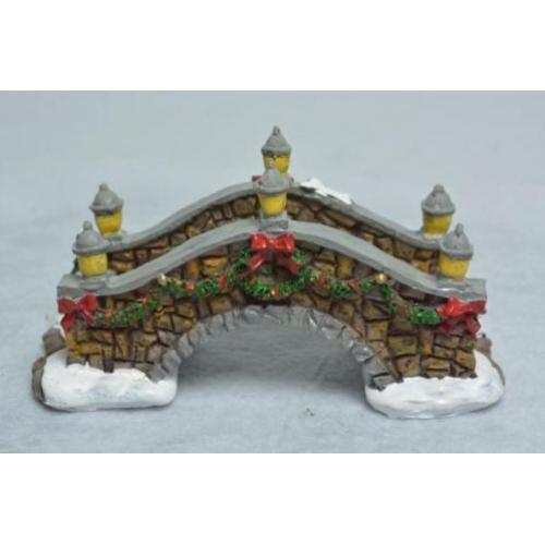 Lemax Kerstdorp Leuk Bruggetje met Kerstversiering