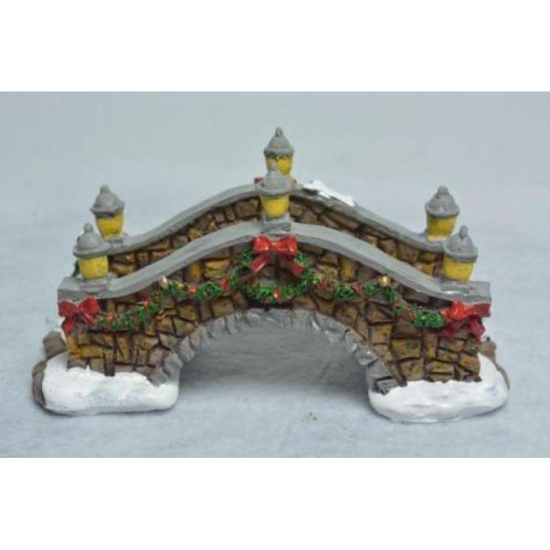 Lemax Kerstdorp Leuk Bruggetje met Kerstversiering