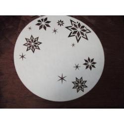 Partij vilten sneeuwvlok/placemat rond/tafelloper (nieuw)