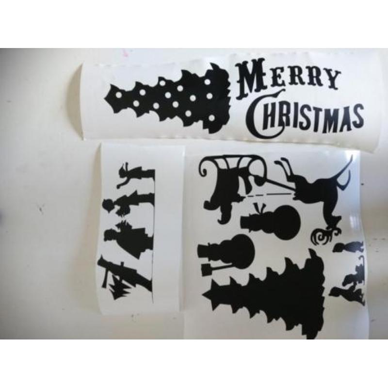 Kerst raam decoratie sinterklaas en Halloween