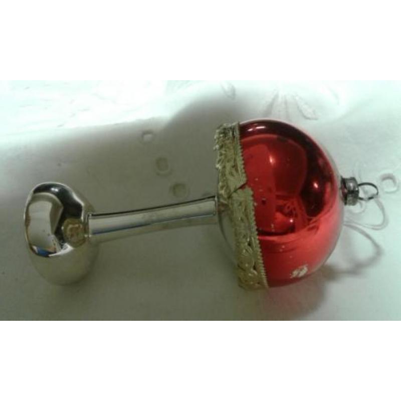 Oude kerstbal schemerlampje 9 cm