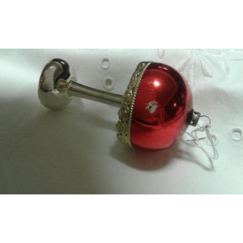 Oude kerstbal schemerlampje 9 cm