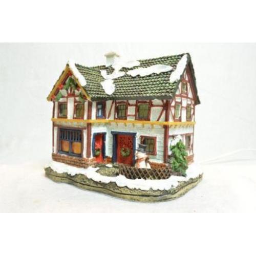 X-Mas Collection Kerstdorp Huis met Sneeuwpop