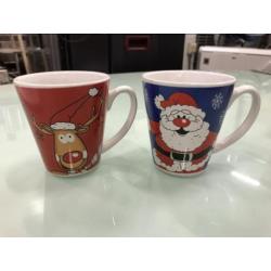 Partij kerst mokken/bekers ca. 70 stuks