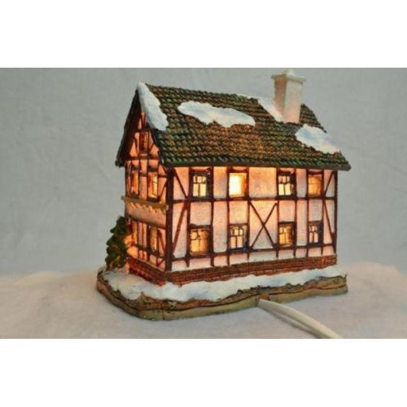 X-Mas Collection Kerstdorp Huis met Sneeuwpop