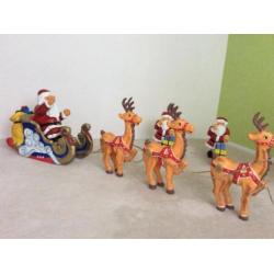 Kerstman met slee decoratie