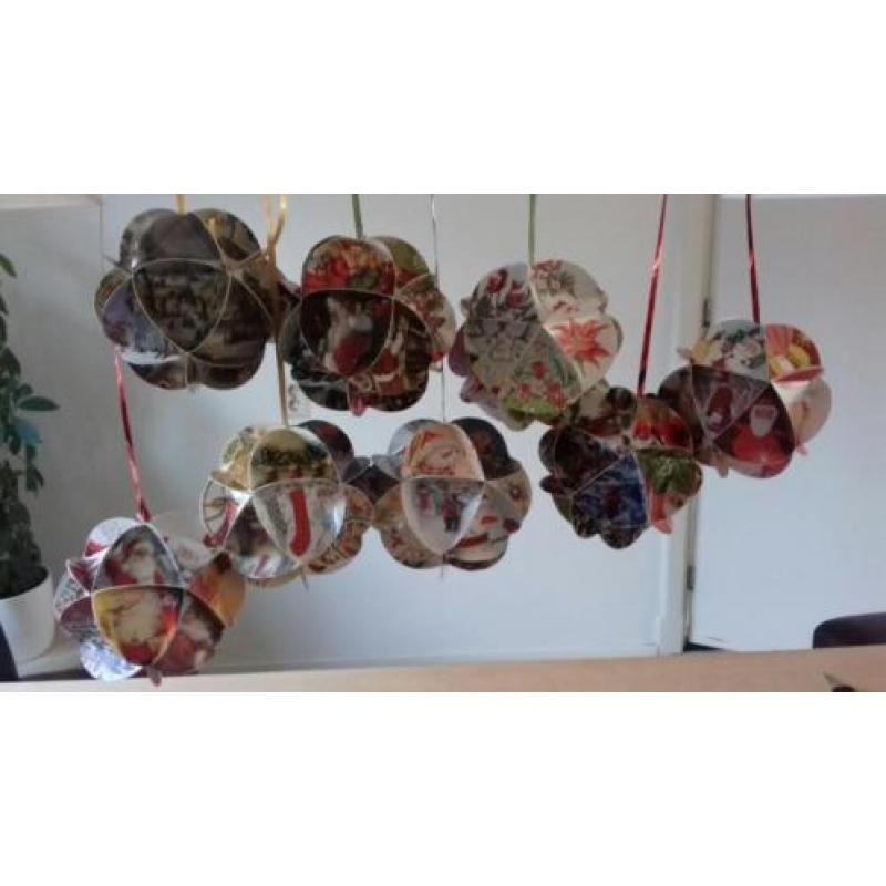 Kerstballen karton voor decoratie