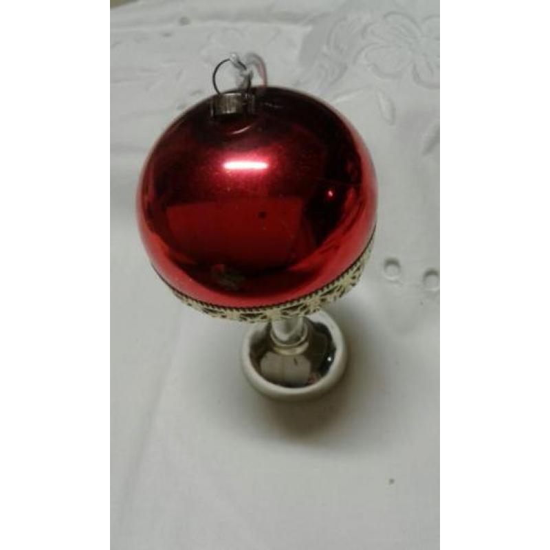 Oude kerstbal schemerlampje 9 cm