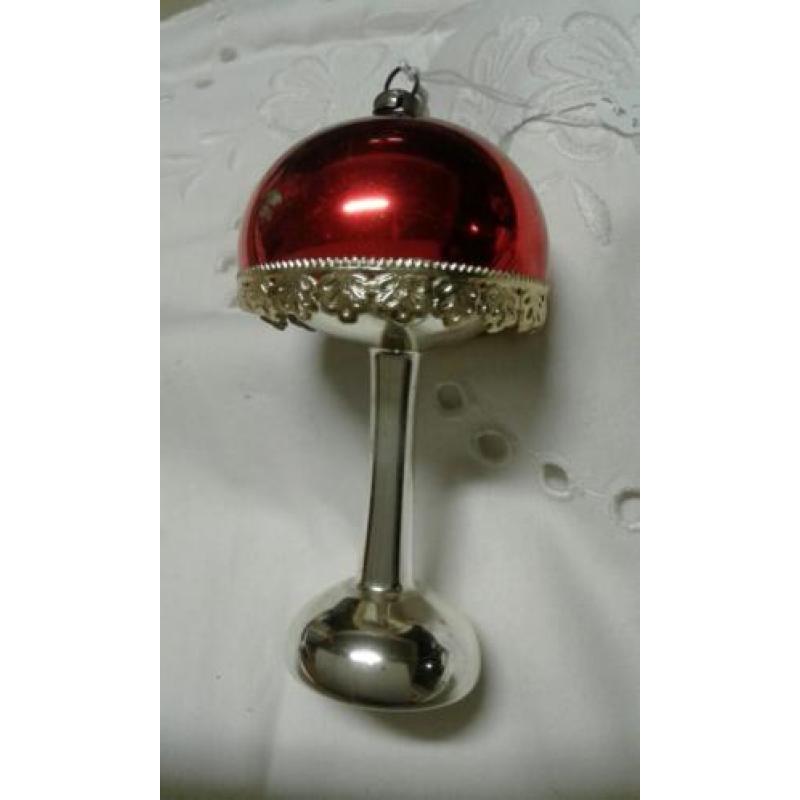 Oude kerstbal schemerlampje 9 cm