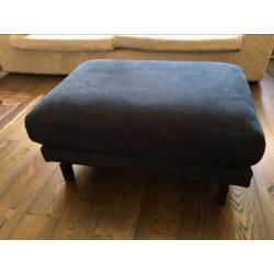 Grote d.blauwe voetenbank/salontafel/poef