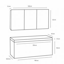 Badmeubelset Differnz The Collection 100x43x61 cm Wit/Wit...