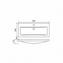 Badmeubel Set Extra Compact 80X36 Cm Hoogglans Wit