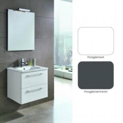 Badkamermeubel Dekker Klea (60 en 80 cm) (Antraciet en Wit)