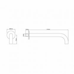 Wastafelkraan Wiesbaden Uitloop Rond 31,3 cm Mat Zwart