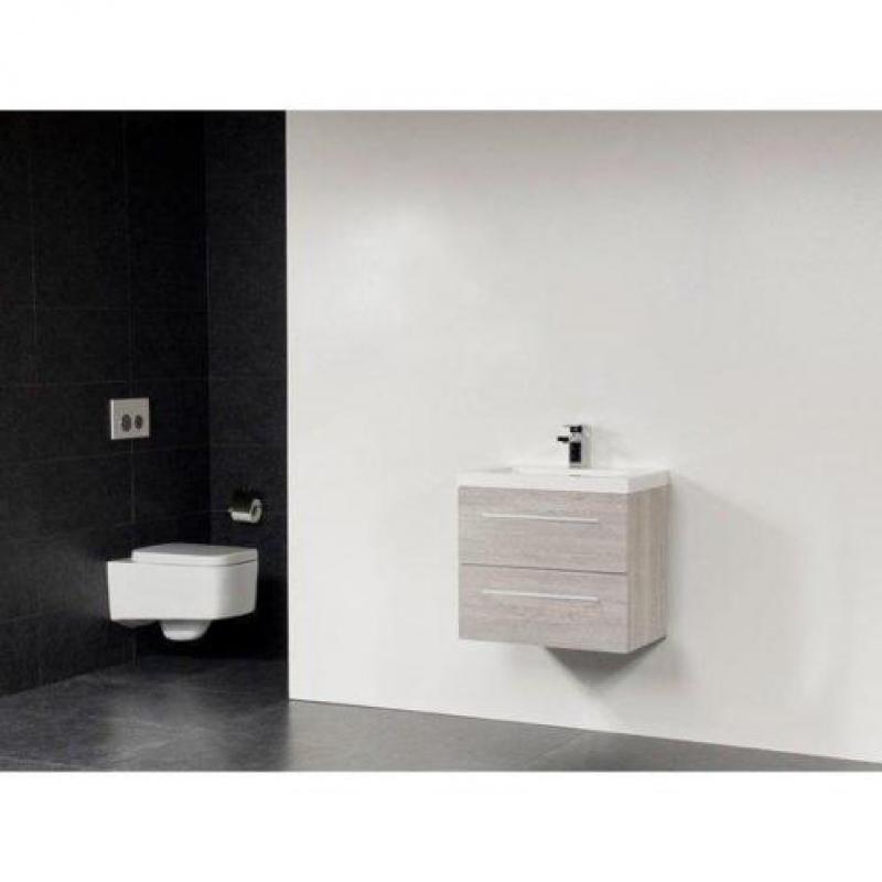 Saniclass XXS badmeubel 80x38cm kunstmarmer 1 kraangat beach