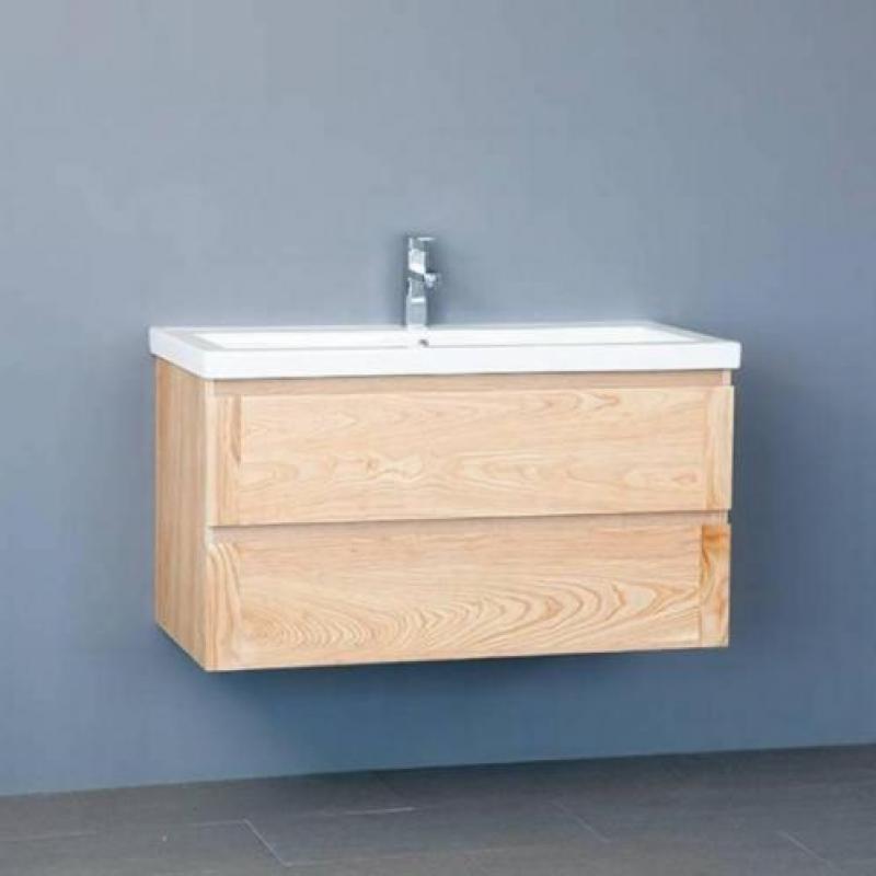 Badmeubel Wood Keramiek 100 Cm