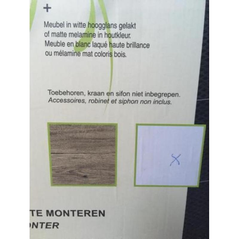 Badkamermeubel wit nieuw in doos