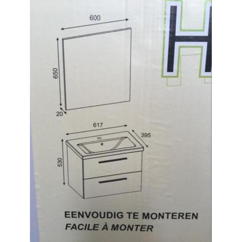 Badkamermeubel wit nieuw in doos