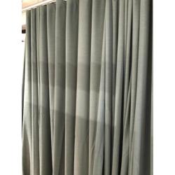 Gordijnen NIEUW wave plooi 671breed/254hoog groen/grijs