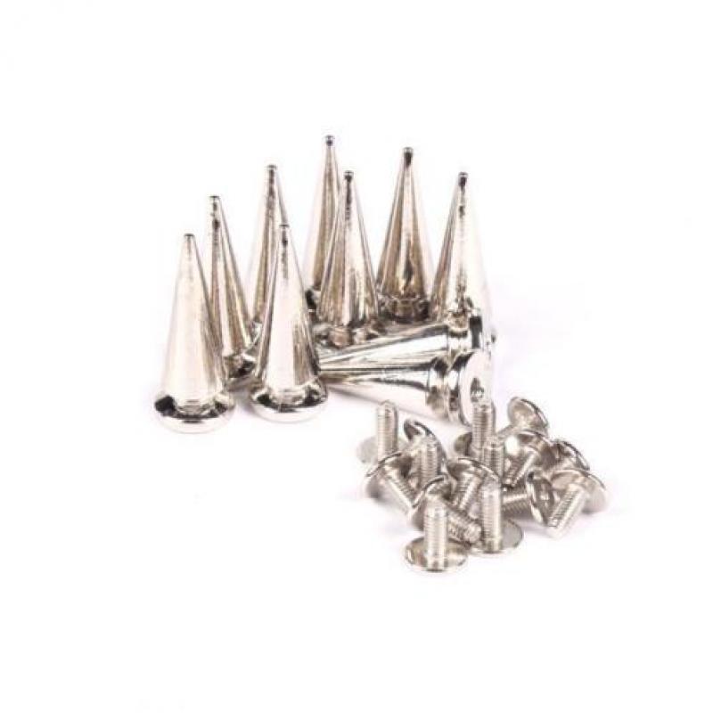 10 STKS Metal Cone Screwback Spikes Stud voor Punk Armband |
