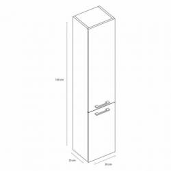 Badkamerkast Differnz Shallow 150x30x25 cm Mat Antraciet ...