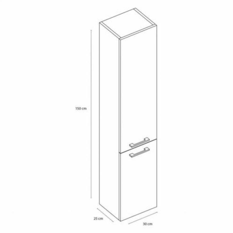 Badkamerkast Differnz Shallow 150x30x25 cm Mat Antraciet ...