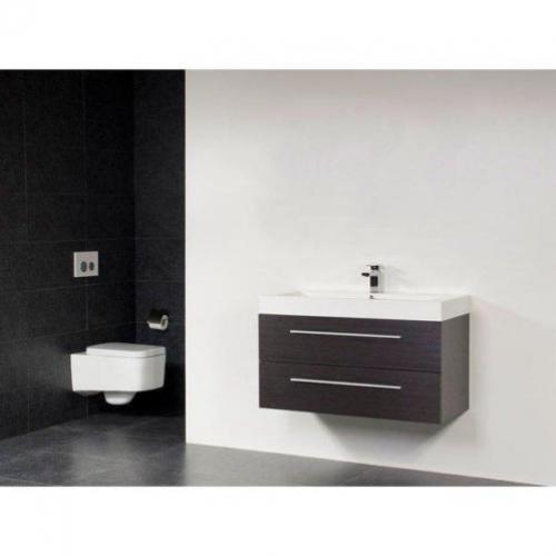 Saniclass Florence badmeubel 100x47cm 1 kraangat black wood
