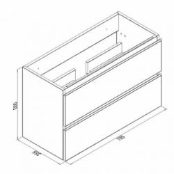 Badmeubel Set Extra Compact 80X36 Cm Hoogglans Wit