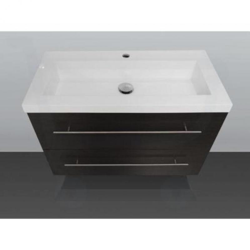 Saniclass XXS badmeubel 80x38cm kunstmarmer 1 kraangat beach