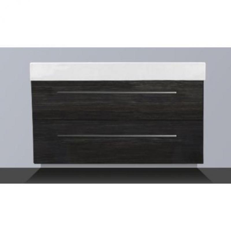 Saniclass Florence badmeubel 100x47cm 1 kraangat black wood