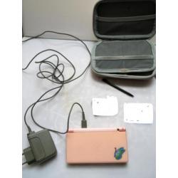 Nintendo DS Lite Roze in Tasje + Nintendo Stekker~2006~Werkt