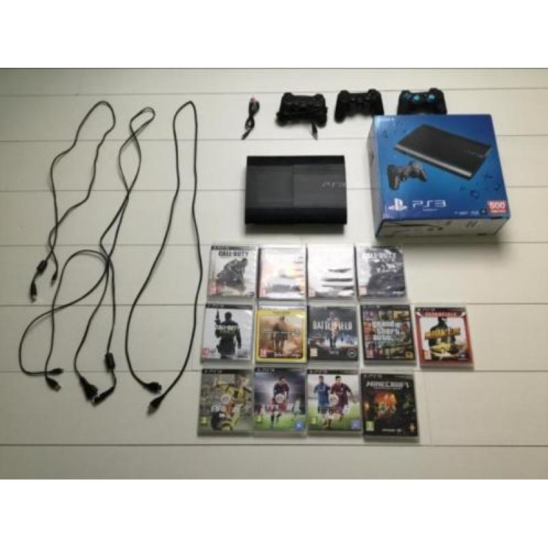Mooie PlayStation 3 (zwart , 500GB, compleet)