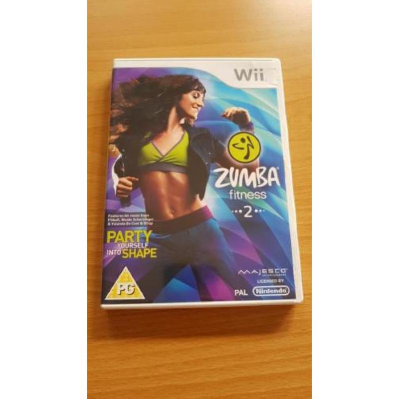 Zumba Fitness 2 + Boekje Band Wii Spel Game FitnessBelt Belt