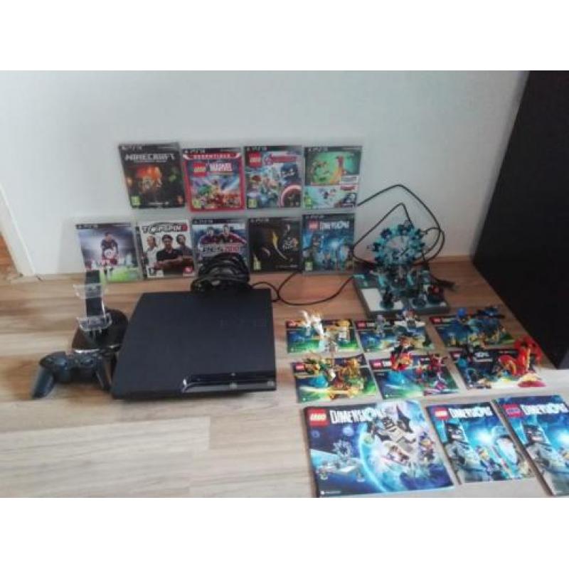 Goed werkende playstation 3 met 1 controller met 9 spellen.