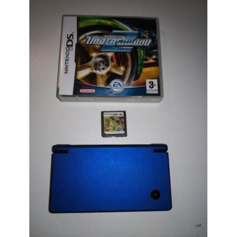 Te koop blauwe dsi compleet met doos en spellen